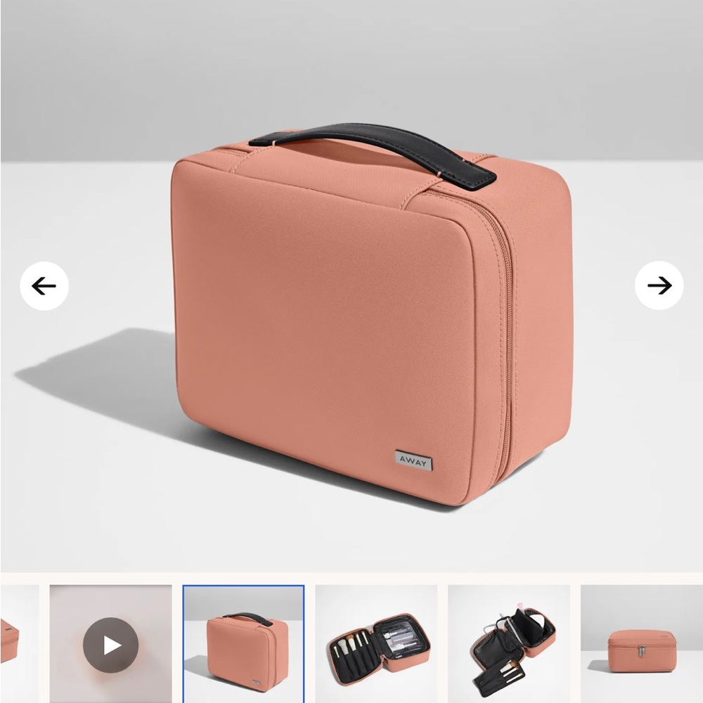 SLIGHTLY USED! AWAY PINK MAKEUP / COSMETIC BAG.